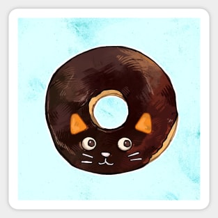 Chocolate Cat Donut Sticker